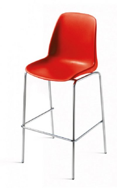 Location chaise haute coque plastique rouge SCOQUE-HRG